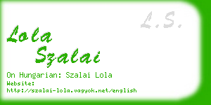 lola szalai business card